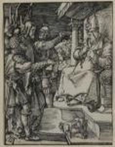 Christ Before Caiaphas by Albrecht Durer