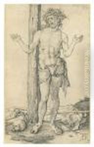 The Man Of Sorrows With Arms Outstretched by Albrecht Durer