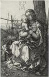 The Virgin And Child Seated By A Tree by Albrecht Durer