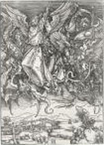 Saint Michael Fighting The Dragon - view 1