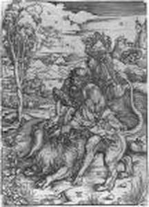 Samson Totet Den Lowen by Albrecht Durer