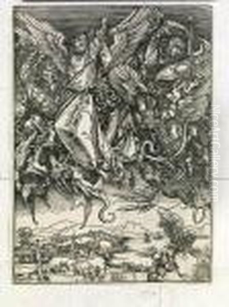 St .michael Fighting The Dragon - view 1
