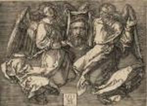 The Sudarium Held By Two Angels