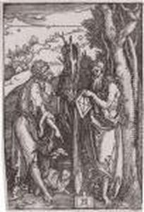 Johannes Der Taufer Undder Hl. Onophrius In Der Wuste by Albrecht Durer