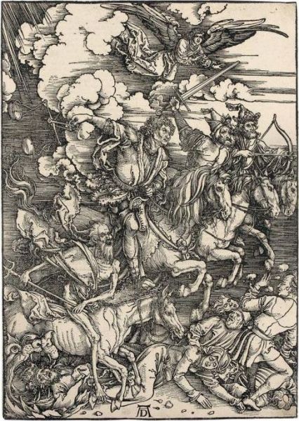 The Four Horsemen, From: The Apocalypse (b. 64; M., Holl. 167;s.m.s. 115) - view 1