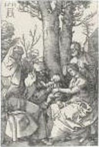 The Holy Family With Three Hares
