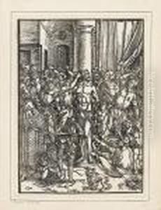 The Flagellation - The Large Passion (bartsch; Woodcuts 8) by Albrecht Durer