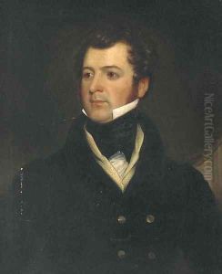 Portrait of a gentleman, bust-length, in a black jacket and yellow waistcoat by Sir Thomas Lawrence