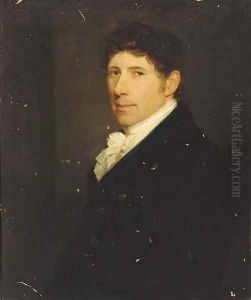 Portrait of a gentleman, half-length, in a black coat and white stock by Sir Thomas Lawrence