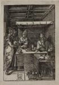 Salome Receiving The Head Of John The Baptist And Presentation At The Temple by Albrecht Durer