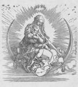Die Jungfrau Auf Der Mondsichel by Albrecht Durer