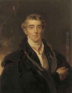 Portrait of Arthur Wellesley, 1st Duke of Wellington (1769-1852), small half-length, in a black cloak and white cravat by Sir Thomas Lawrence