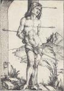 Saint Sebastian Bound To A Column by Albrecht Durer