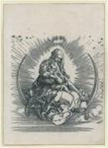 The Virgin And The Child On The Crescent