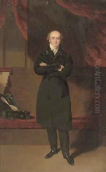 Portrait of George Canning M. P., small full-length, in a black suit, in the chamber of the House of Commons - view 1