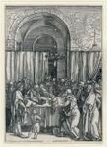 The Rejection Of Joachim's Offering by Albrecht Durer