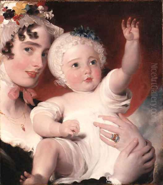 Portrait of Priscilla Anne, Lady Burghersh, later Countess of Westmorland, with her son, the Hon. George Fane - view 1