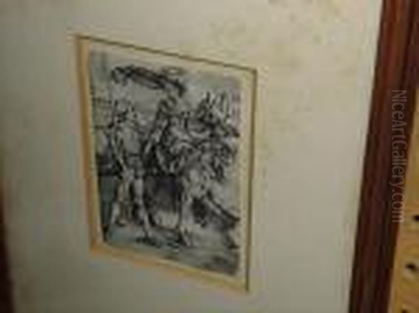 Knight With Maiden On Horseback - view 1