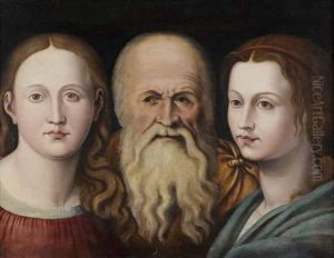 Pere Et Ses Deux Filles by Albrecht Durer