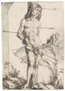 Der Heilige Sebastian An Der Saule by Albrecht Durer