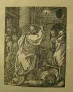 Christ Expulsing The Moneylenders From The Temple. by Albrecht Durer