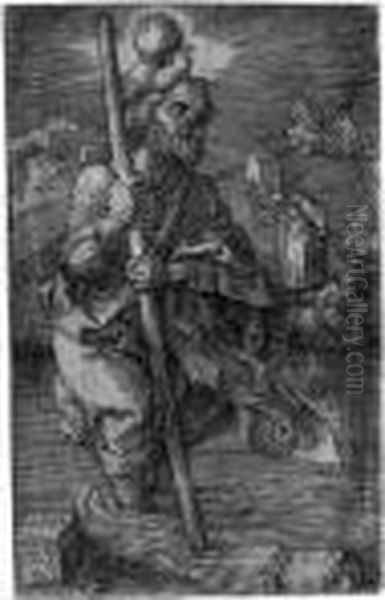 Der Heilige Christophorus, Nach Rechts Schauend - view 1