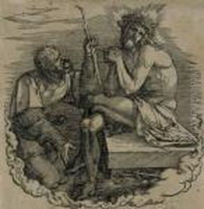 Titelblatt Mit Dem Schmerzensmann Fur Die Grose Passion. by Albrecht Durer