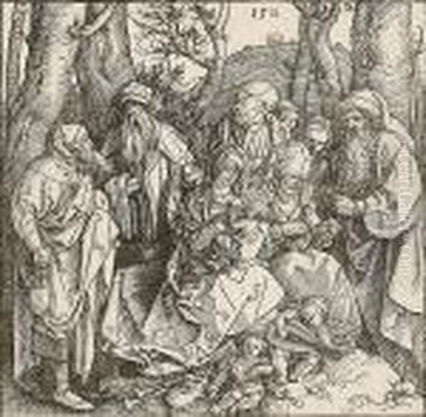 The Holy Kinship With Lute Playing Angels - view 1