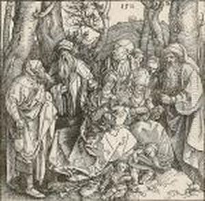 The Holy Kinship With Lute Playing Angels by Albrecht Durer