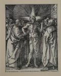 Christ Appears To The Disciples, Doubting Thomas by Albrecht Durer