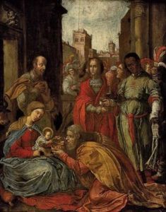 Die Heiligen Drei Konige Huldigen Dem Christuskind