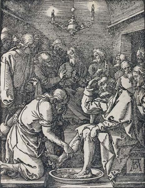 Le Christ Lavant Les Pieds Des Disciples,planche De La Petite Passion. - view 1