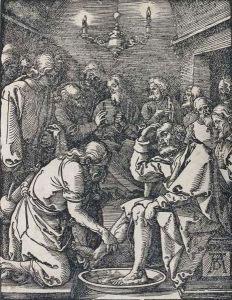 Le Christ Lavant Les Pieds Des Disciples,planche De La Petite Passion.
