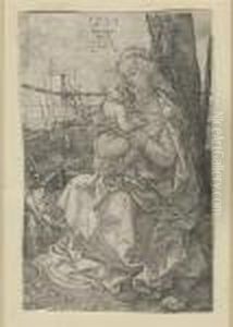 The Virgin And Child Seated By A Tree by Albrecht Durer