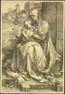 Maria Mit Dem Kind An Der Mauer by Albrecht Durer