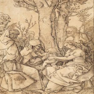 The Holy Family With Joachim And Anna Under The Tree by Albrecht Durer