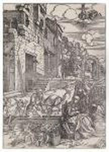 The Sojourn Of The Holy Family In Egypt by Albrecht Durer