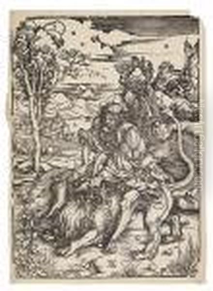 Samson Fighting With The Lion - view 1