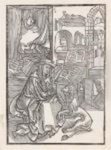 Der Hl. Hieronymus Heilt Den Lowen by Albrecht Durer
