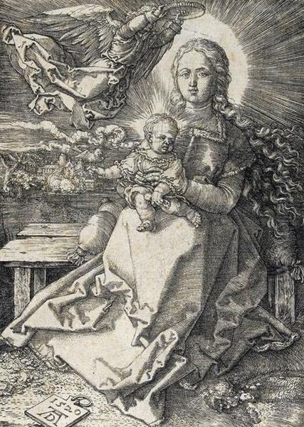 Virgin And Child Crowned By One Angel - view 1