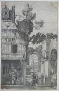 Durer Nativity Engraving After Durer's Original Of 1504,
Possibly By Huber, Wierx Or Hopfer by Albrecht Durer