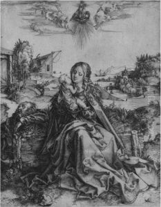 The Holy Family With The Butterfly (b. 44; M., Holl. 42) by Albrecht Durer