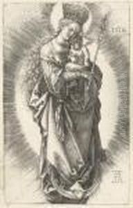 The Virgin And Child On A Crescent With A Sceptre And A Starrycrown
