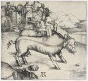 The Monstrous Pig Of Landser by Albrecht Durer