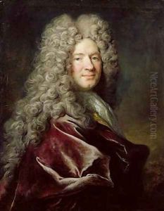 Portrait of a Man Wearing a Violet Robe by Nicolas de Largilliere