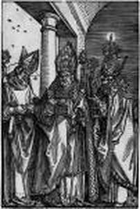 Die Heiligen Bischofe Nikolaus, Ulrich Und Erasmus by Albrecht Durer