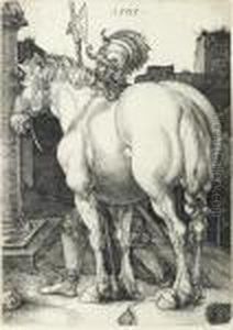 The Large Horse (b. 97; M., Holl. 94; S.m.s. 43) by Albrecht Durer