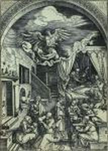 La Naissance De La Vierge. Planche De La Vie De La Vierge by Albrecht Durer