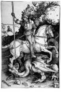 Der Heilige Georg Zu Pferd. by Albrecht Durer