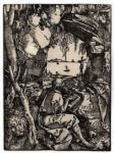 Der Hl. Hieronymus In Der Felsgr by Albrecht Durer